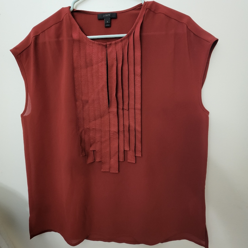 Jcrew brick red size 2 blouse